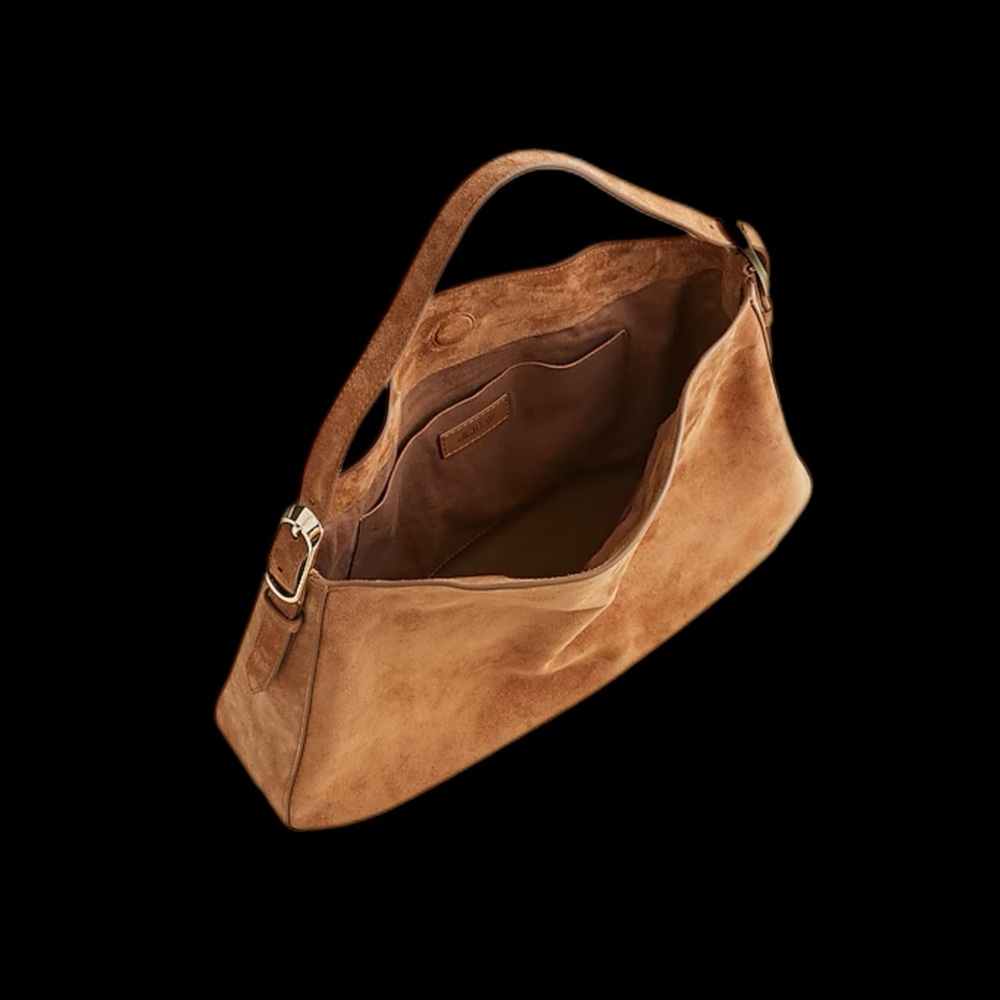 J Crew Camel Color Suede Shoulder Bag - Picture 2 of 10